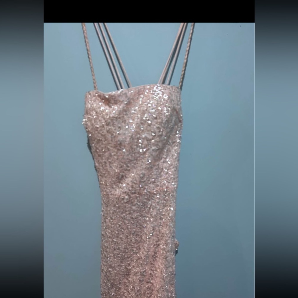 Elegant Silver Sequin Dress